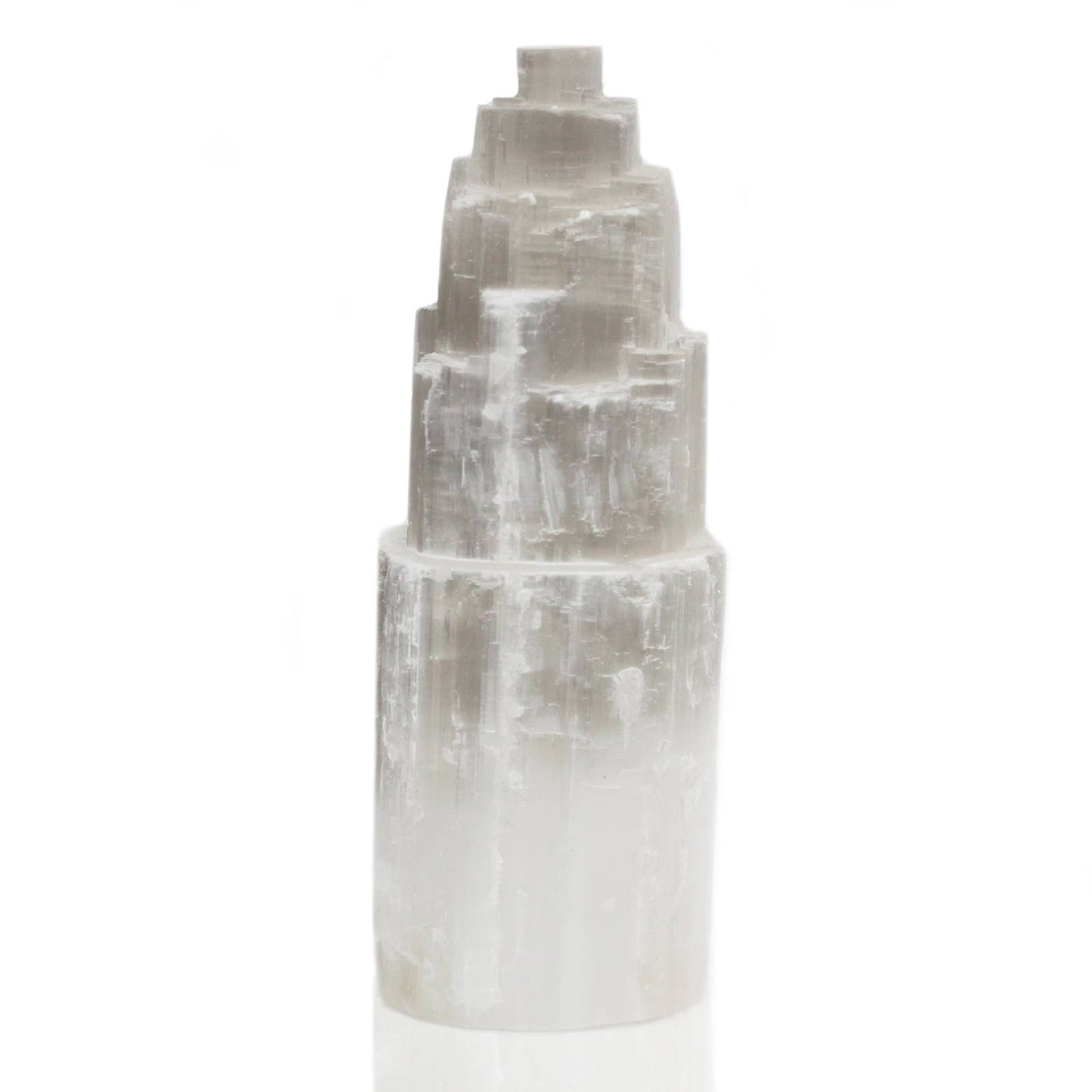 Tower lamp made of natural selenite - 20cm