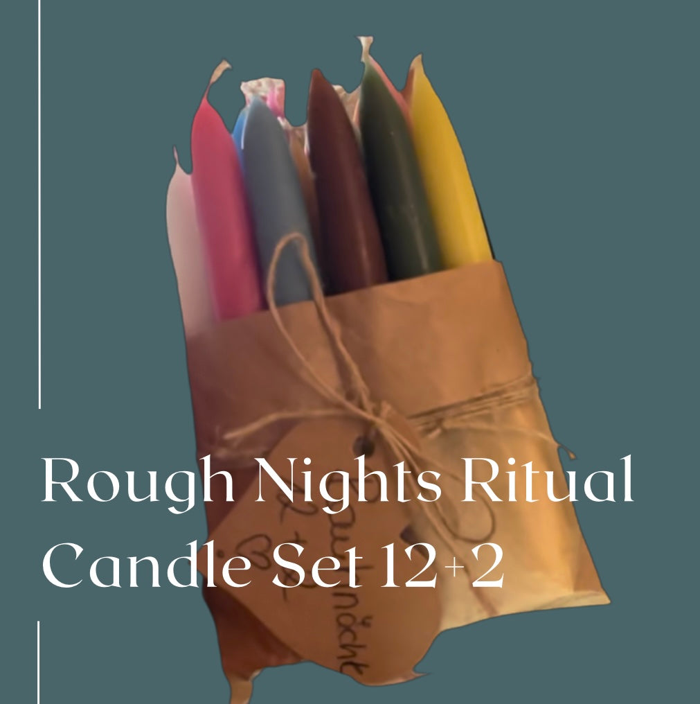 Rough Nights Ritual Candle Set 12+2 plus Ritual Guide