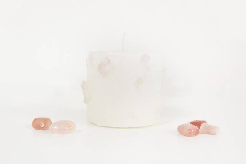 Rose Quartz Mineral Candle