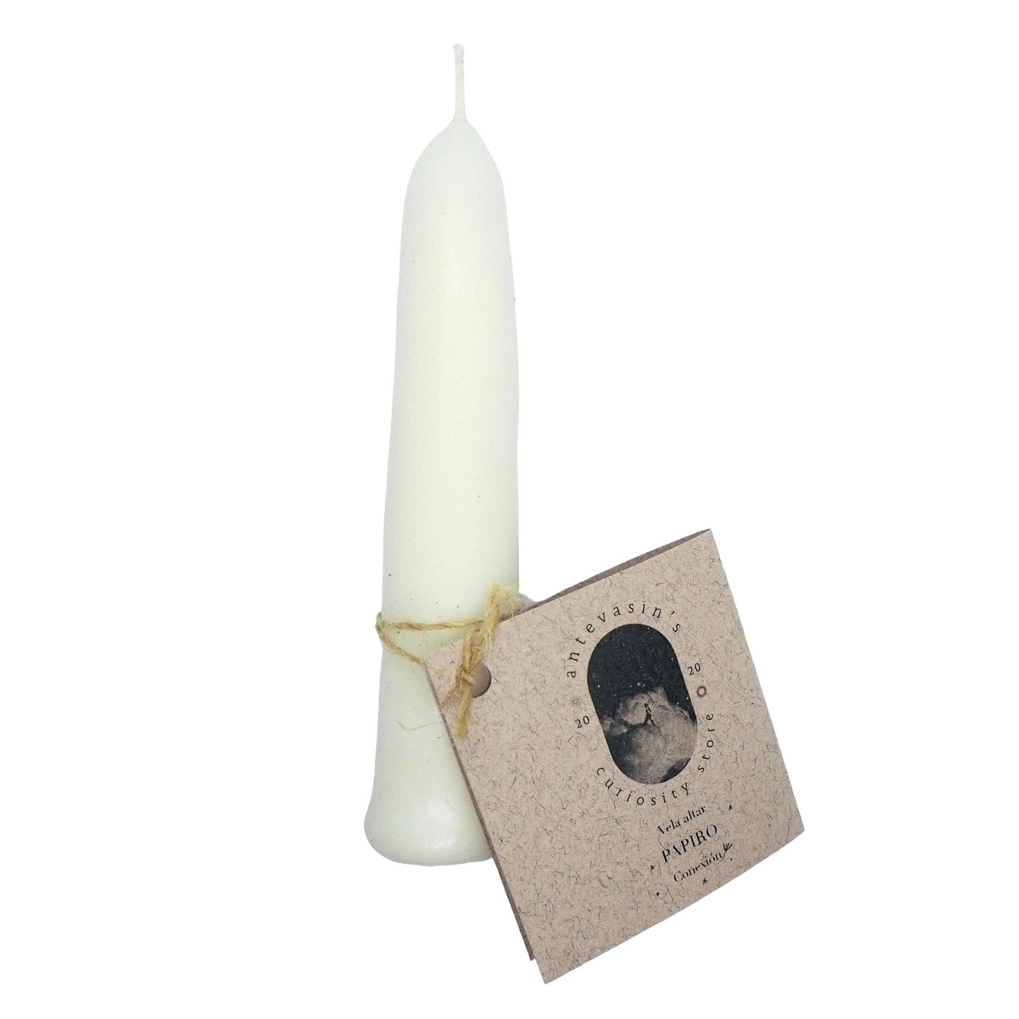 Big PAPYRUS white Ritual Candle (connection)