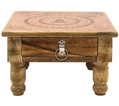 Mango Wood Altar Table wirh Drawer- Pendulum table