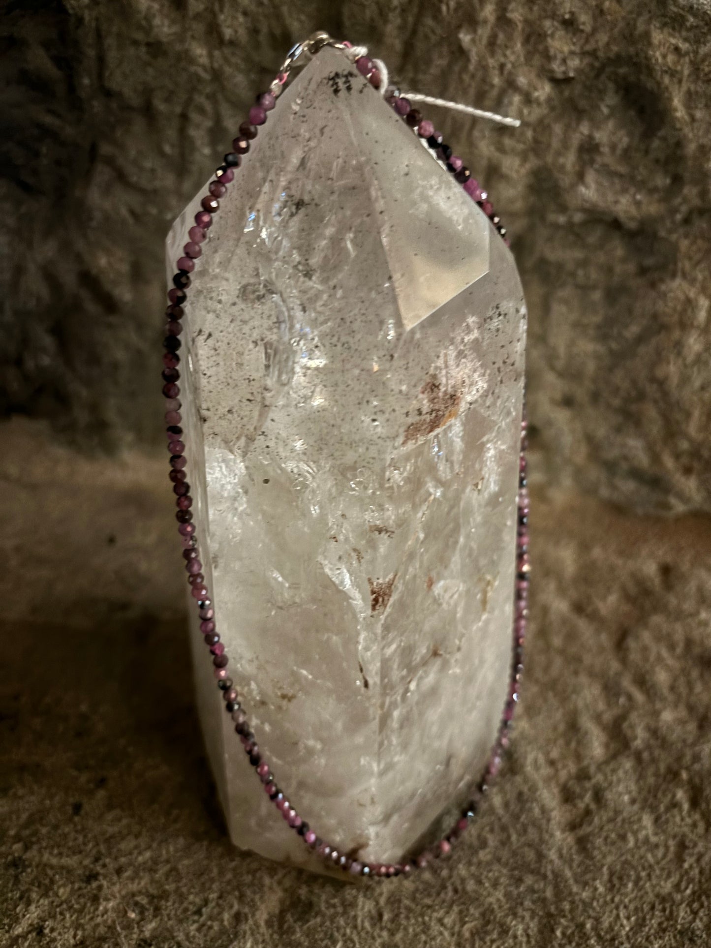 Ruby Necklace with 925 silver clasp