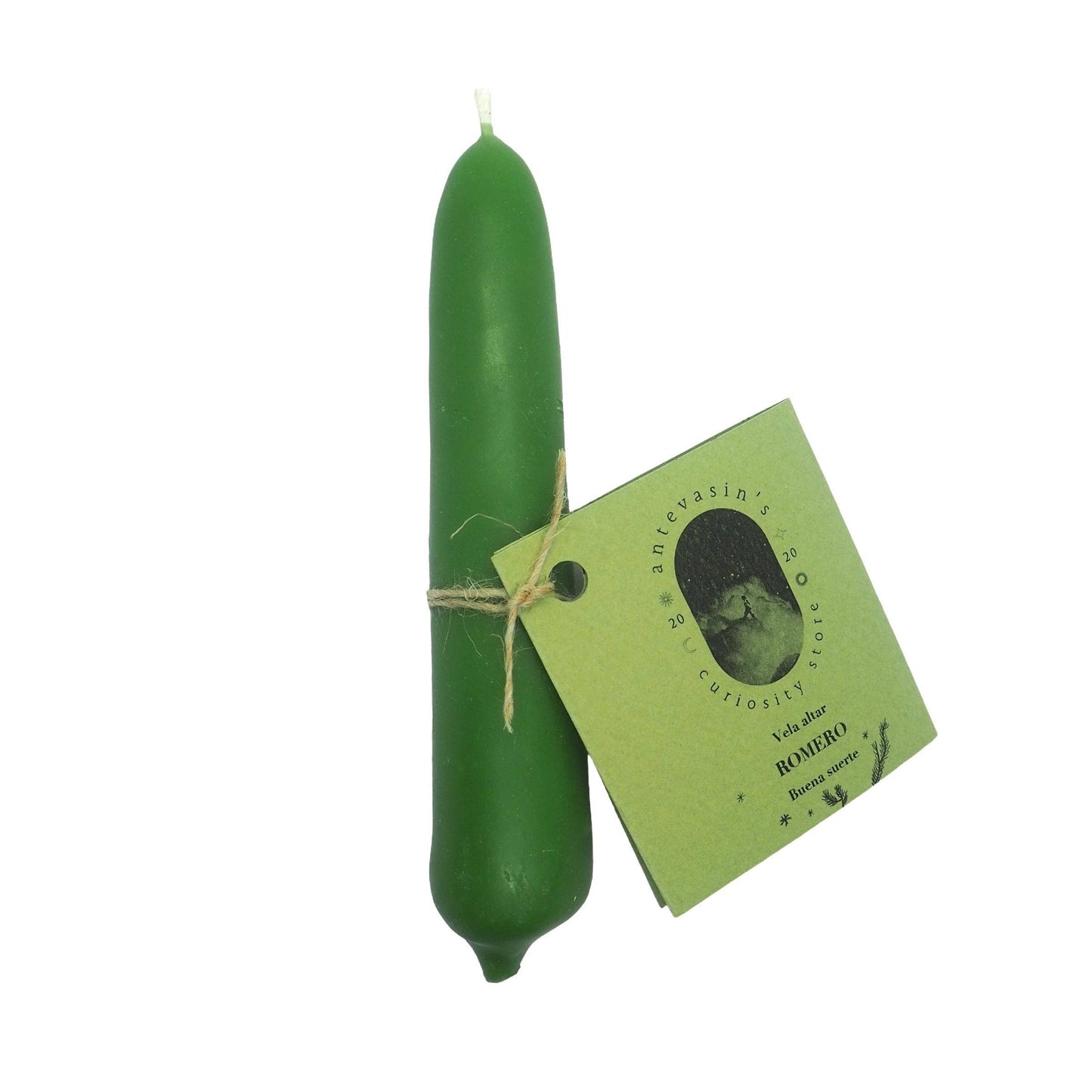 Big ROMERO Green Ritual Candle (Health and Luck)