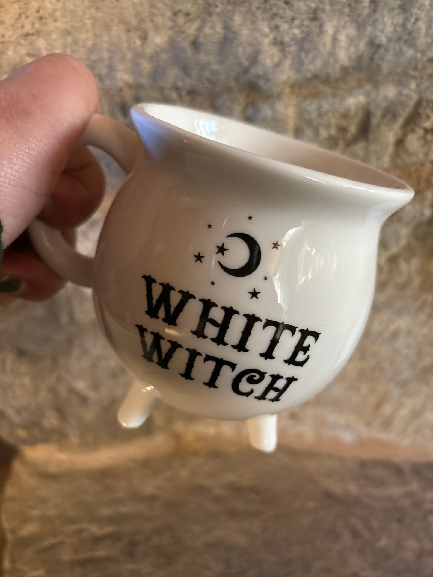 Cauldron Mug White Witch