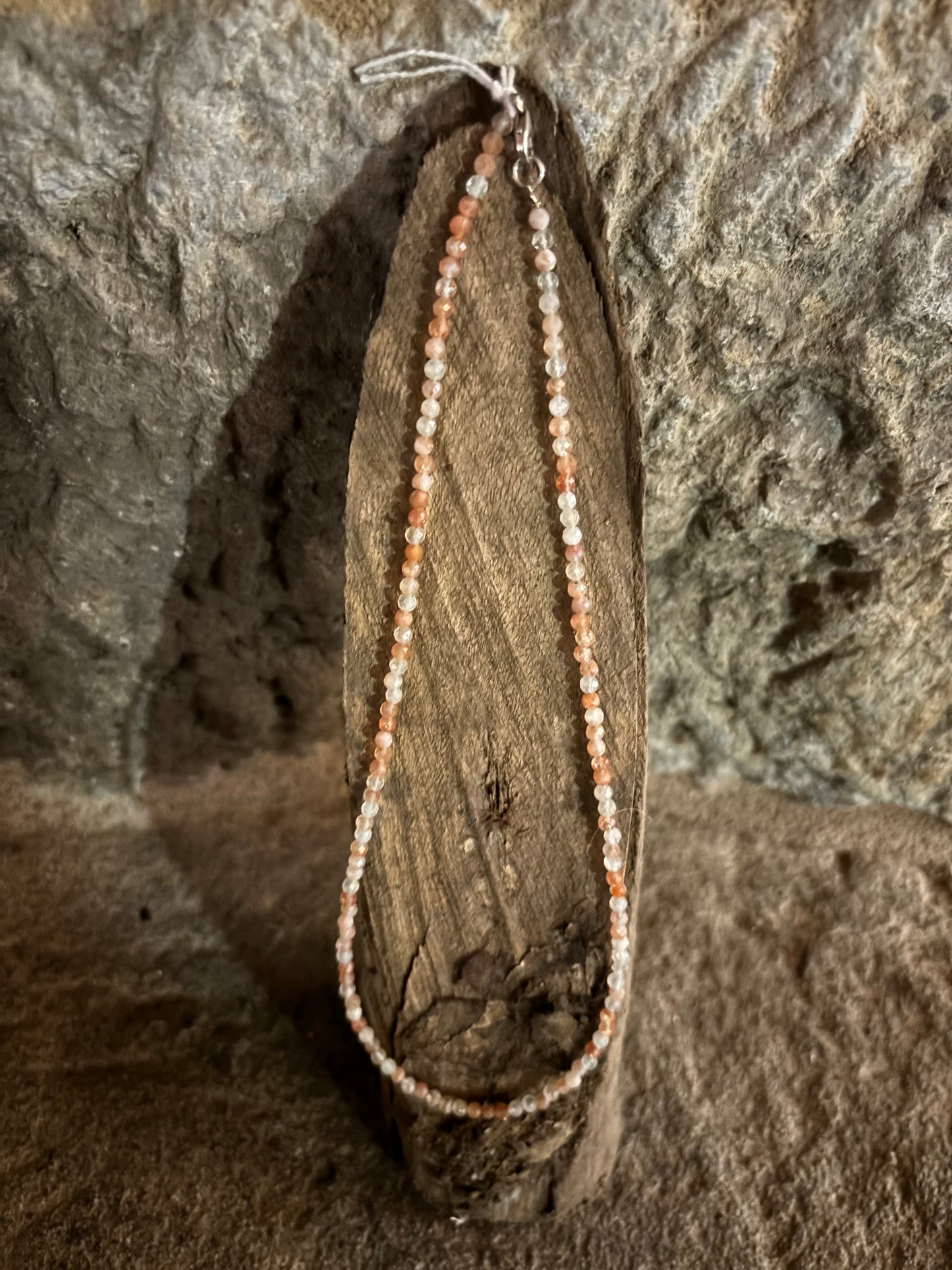 Arusha Sunstone Necklace with 925 silver clasp