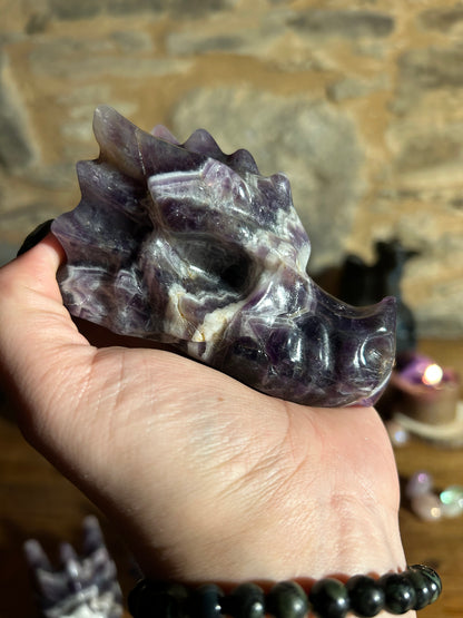 Dream Amethyst Dragons Heads