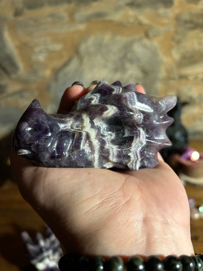 Dream Amethyst Dragons Heads