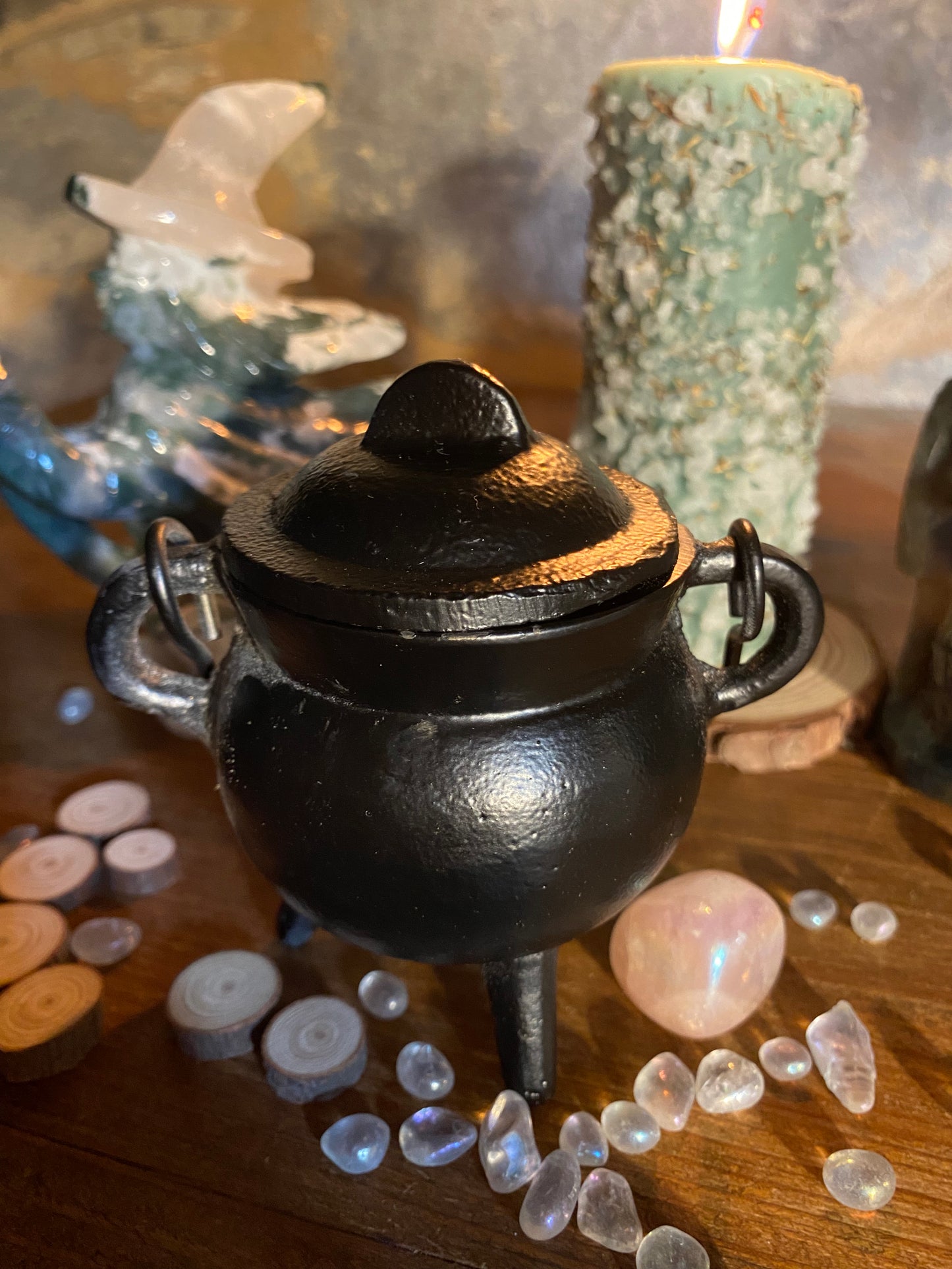 Witch cauldron - Cast iron - For insence and Magic - Small