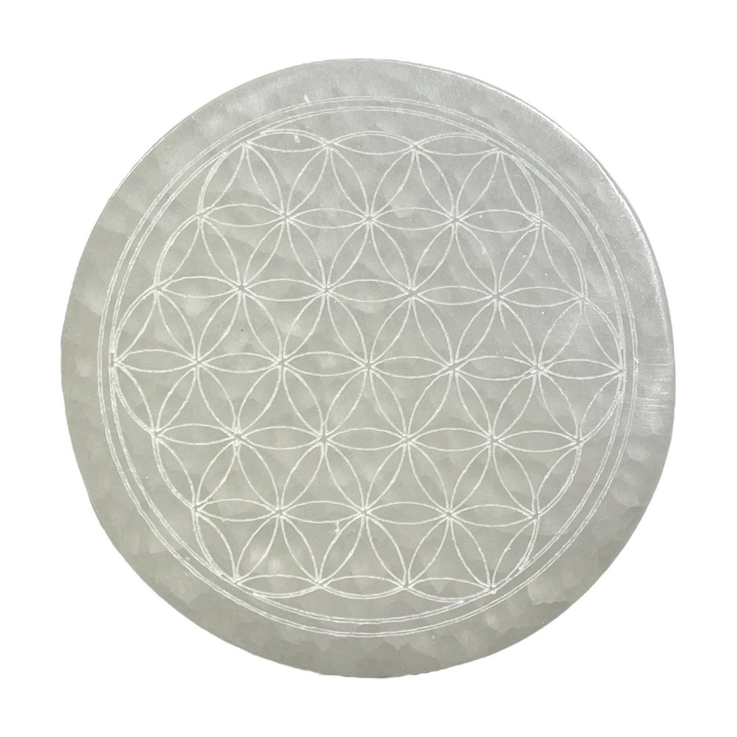 Charging plate "Flower of life" made of selenite 10cm