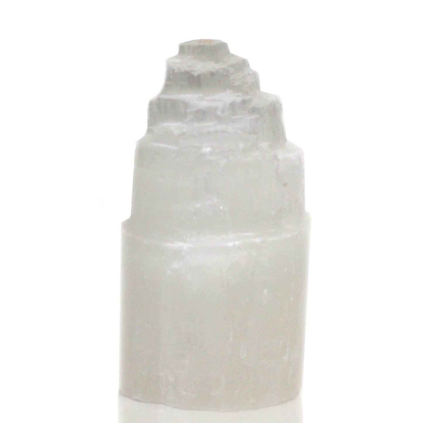 Tower lamp made of natural selenite - 15cm